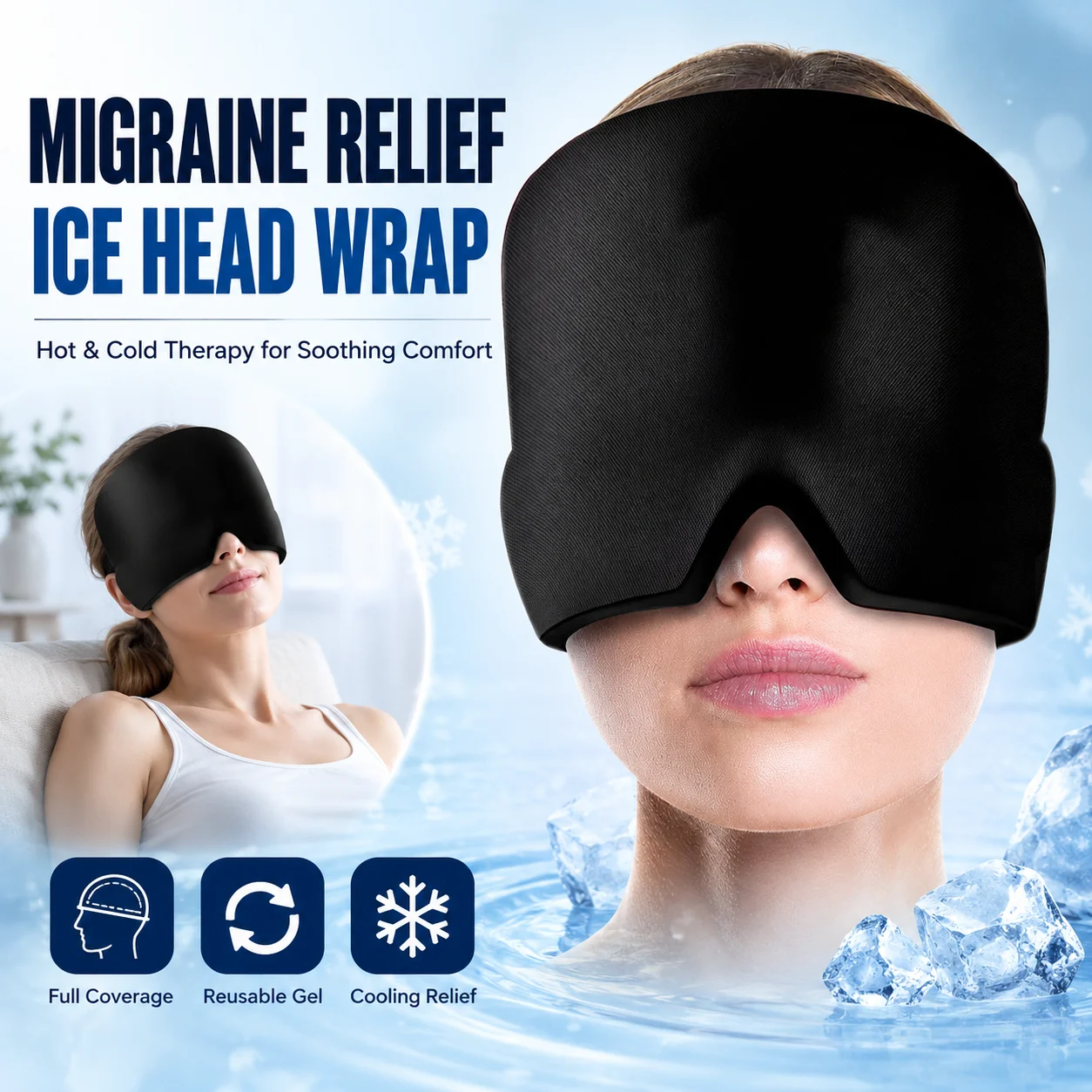 Eye Mask Heated - Охлаждающая гелевая маска для головы от